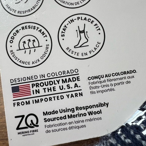 Smartwool Socks Everyday Light Cushion Crew Height Multicolor Snowflake Large - Picture 11 of 13